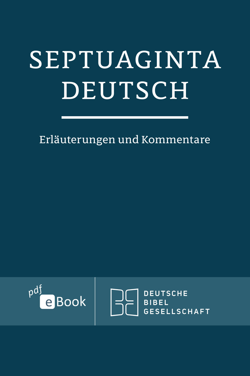 Septuaginta Deutsch. Erläuterungen und Kommentare. eBook