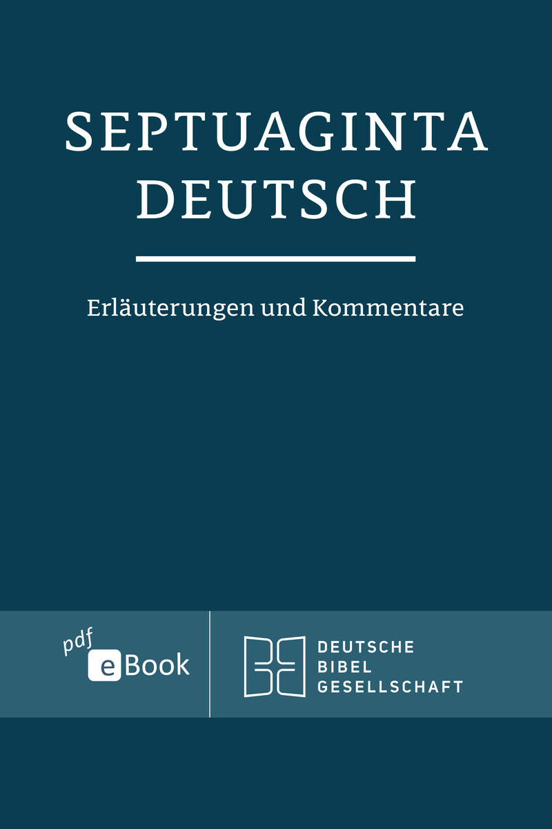 Septuaginta Deutsch. Erläuterungen und Kommentare. eBook Septuaginta Deutsch. Erläuterungen und Kommentare. eBook