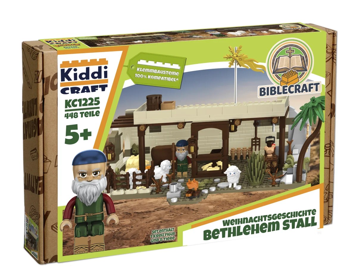 BibleCraft Klemmbaustein-Set. Bethlehem Stall