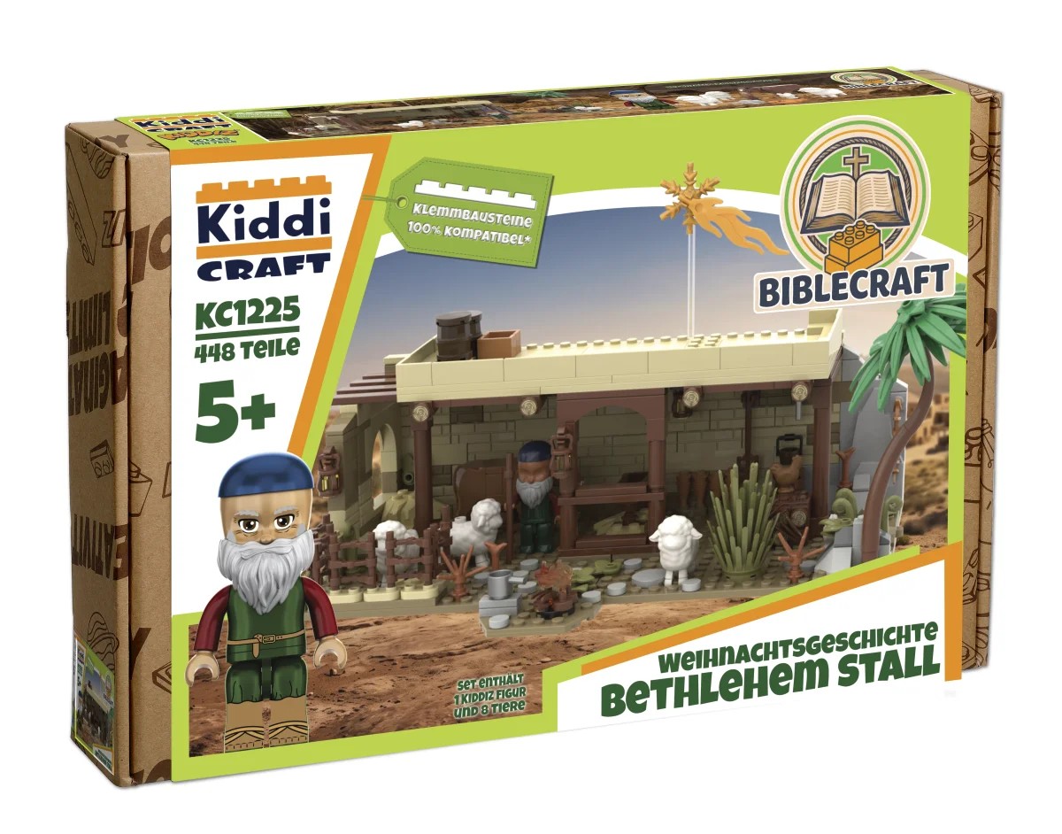 BibleCraft Klemmbaustein-Set. Bethlehem Stall