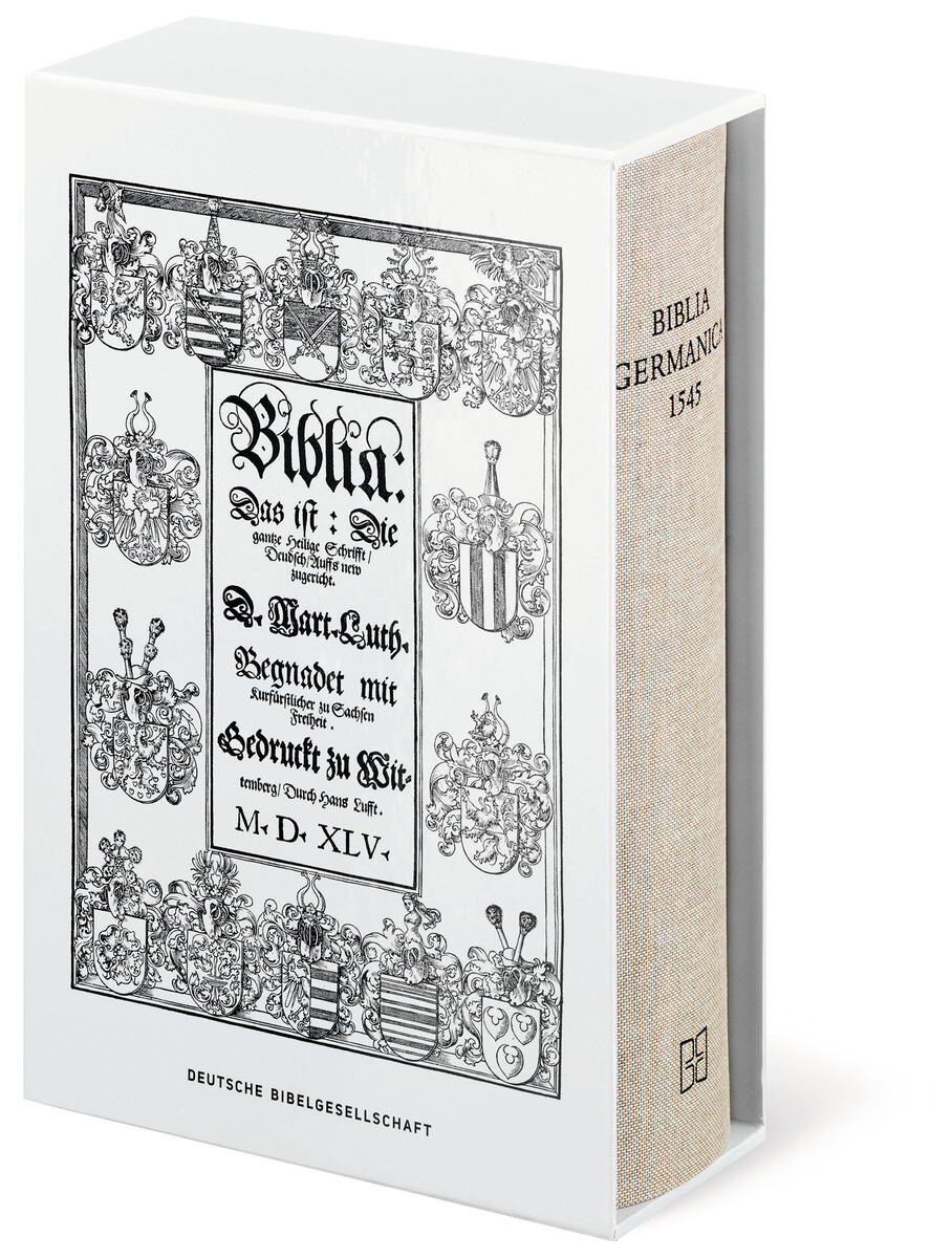 Biblia Germanica 1545. Leinenausgabe im Schmuckschuber