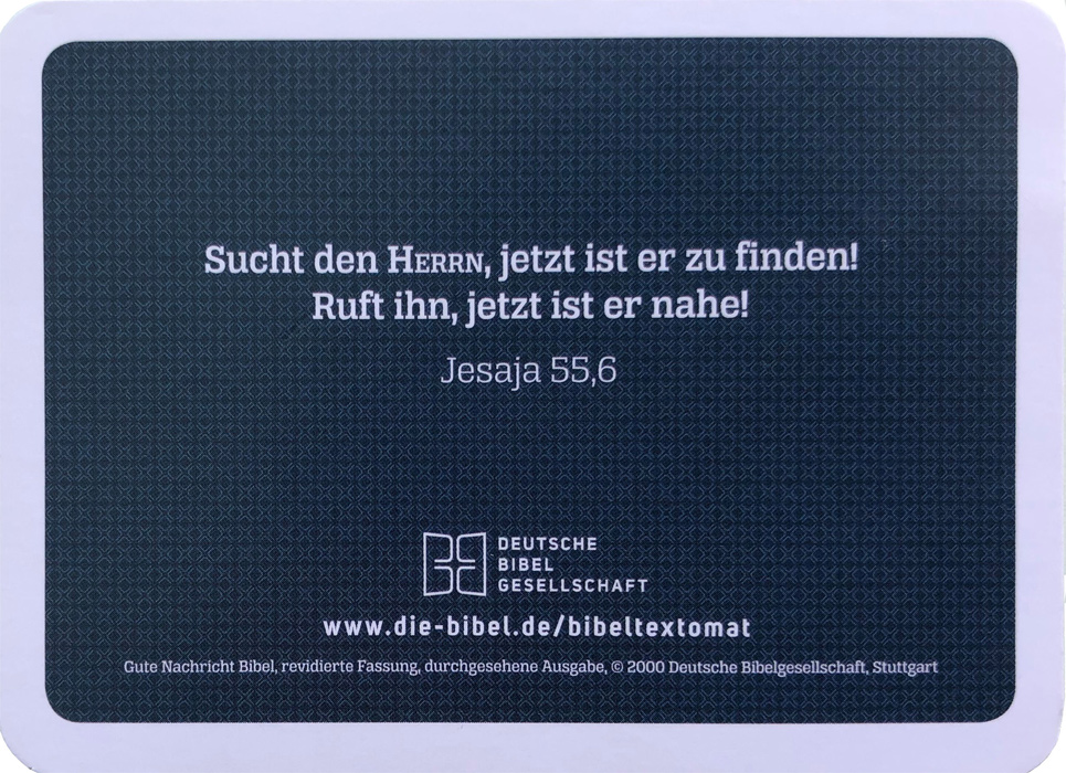 Bibelverskarten für Bibeltextomat Nachfüllpack AT + NT (2 x 100 Karteikarten)